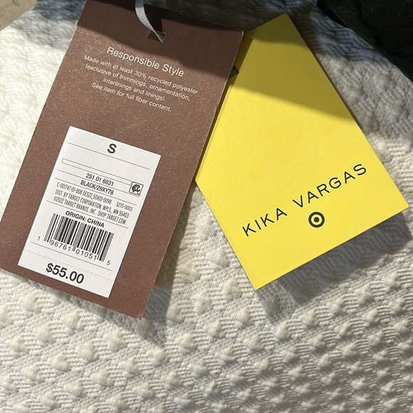 Kika Vargas X Target Floral Texture Scallop Back Midi Dress, size small, NWT - Picture 14 of 16